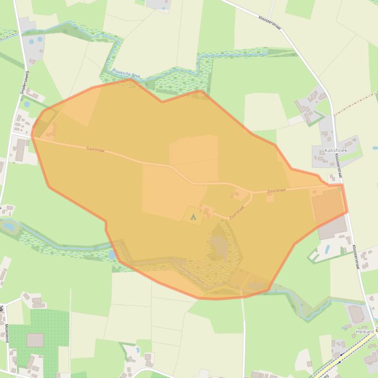 Kaart van postcodegebied 4861PL.