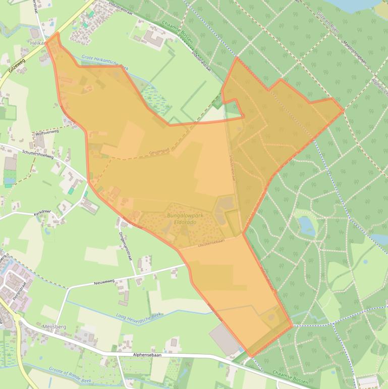 Kaart van postcodegebied 4861PS.