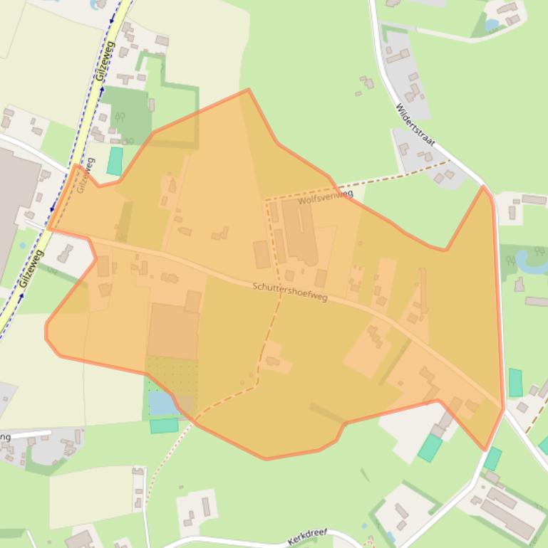 Kaart van postcodegebied 4861PV.