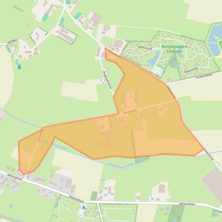 Kaart van postcodegebied 4861PZ.