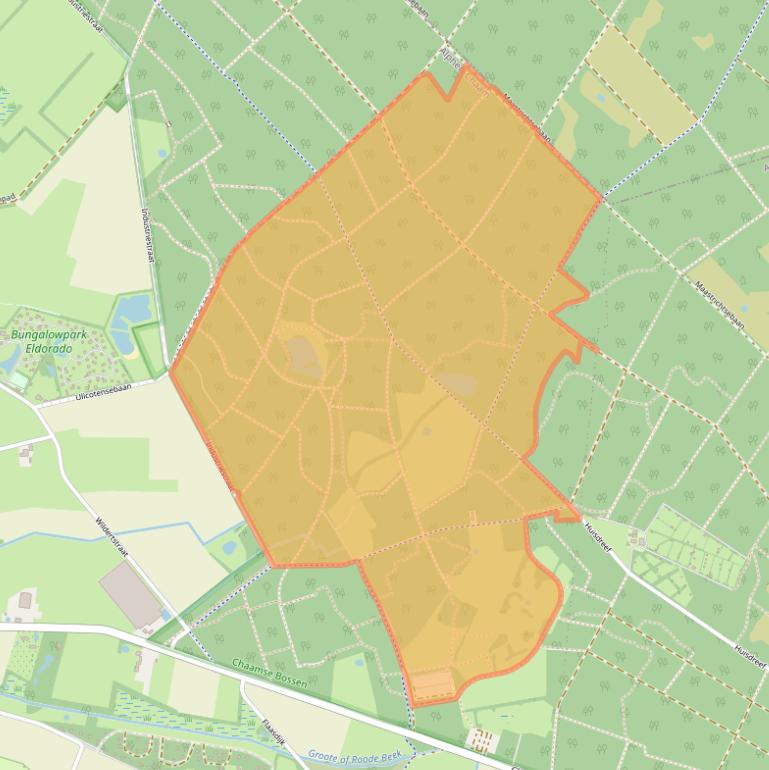 Kaart van postcodegebied 4861RB.