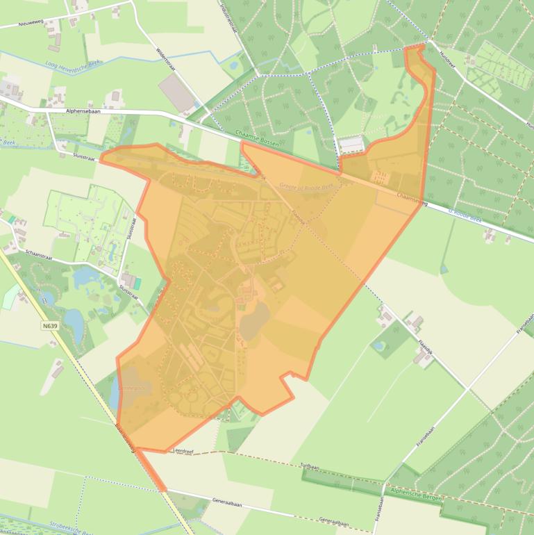 Kaart van postcodegebied 4861RC.