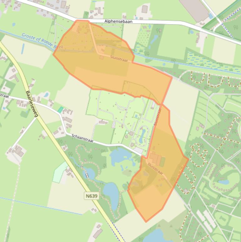 Kaart van postcodegebied 4861RD.