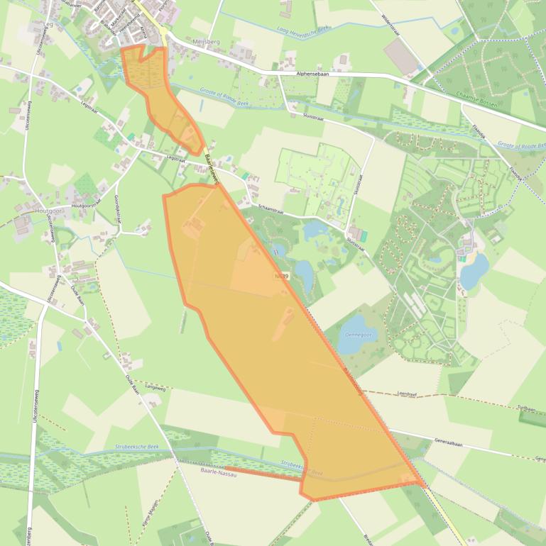 Kaart van postcodegebied 4861RH.