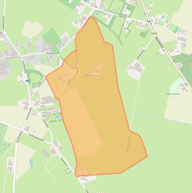 Kaart van postcodegebied 4861RL.