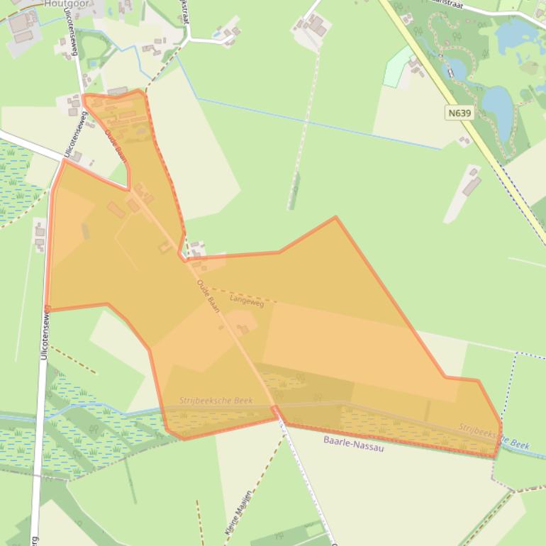 Kaart van postcodegebied 4861RM.