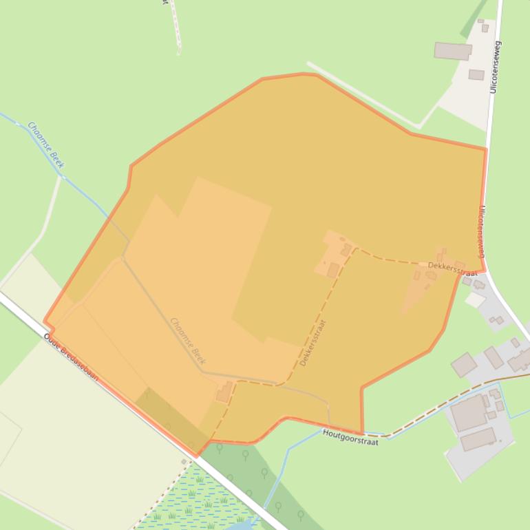 Kaart van postcodegebied 4861RP.