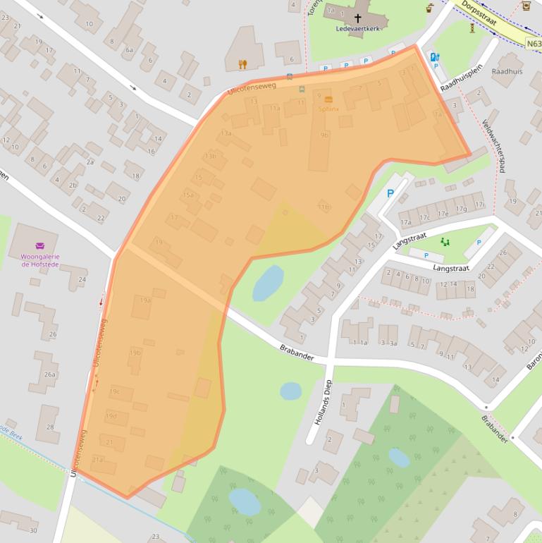 Kaart van postcodegebied 4861RR.