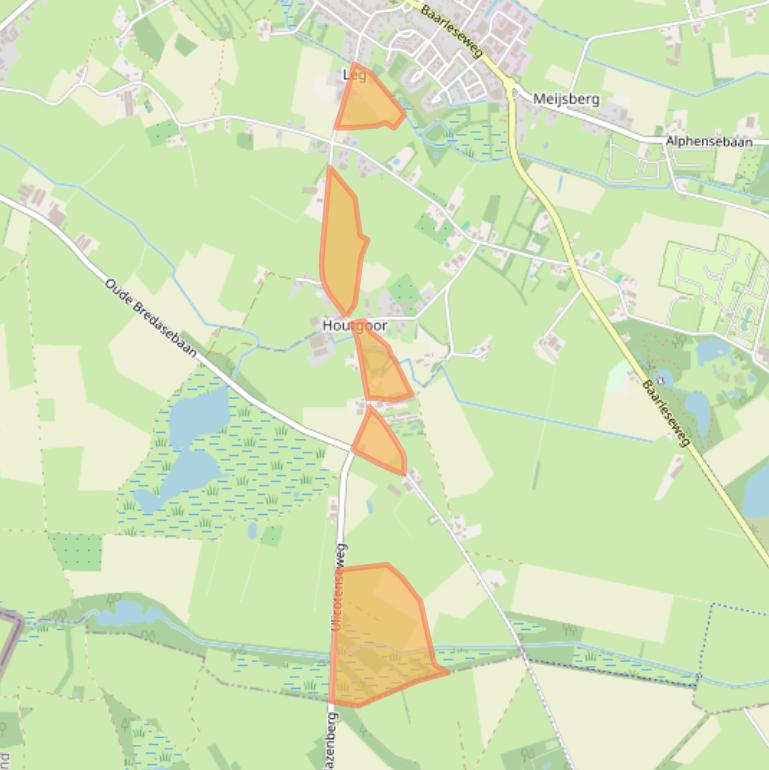 Kaart van postcodegebied 4861RS.