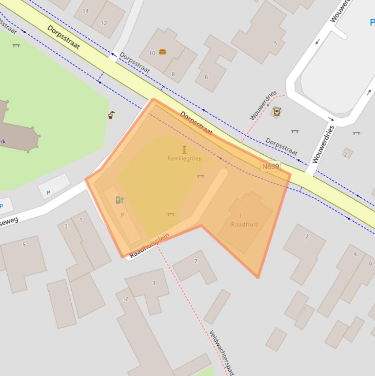 Kaart van postcodegebied 4861RV.