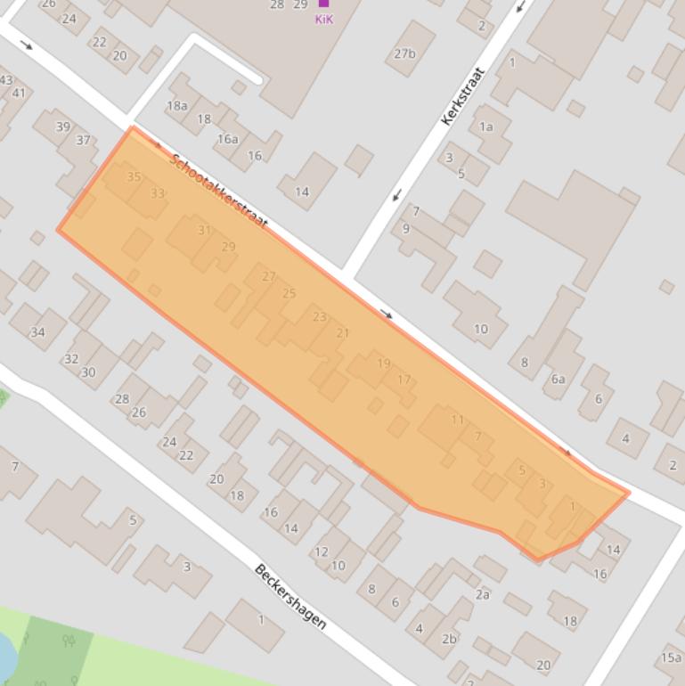 Kaart van postcodegebied 4861SJ.