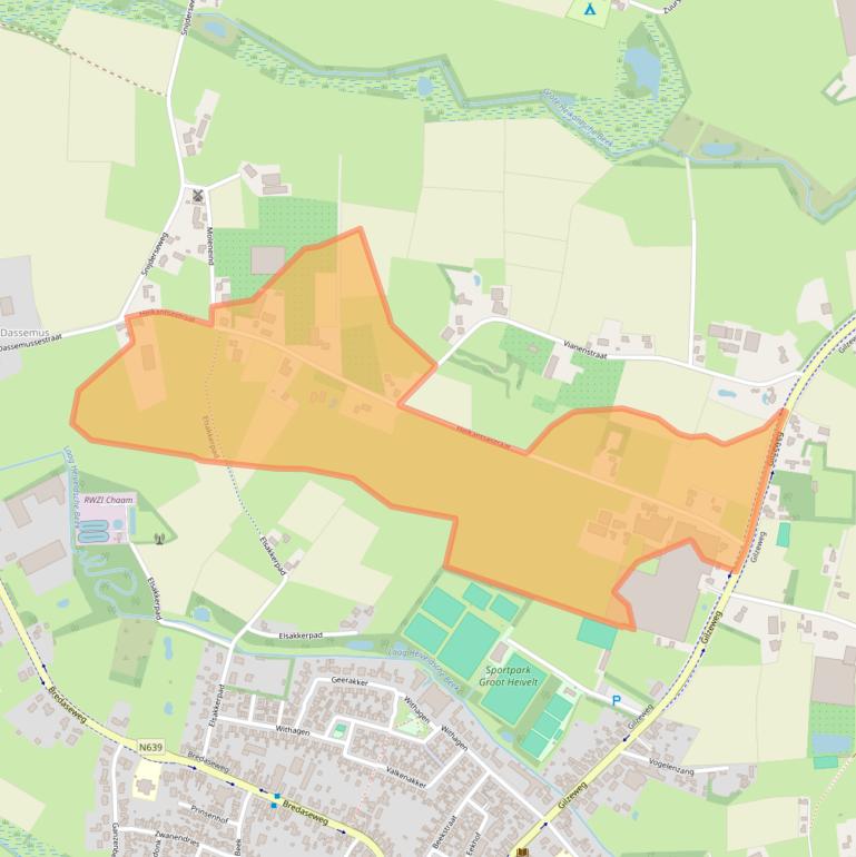 Kaart van postcodegebied 4861TH.