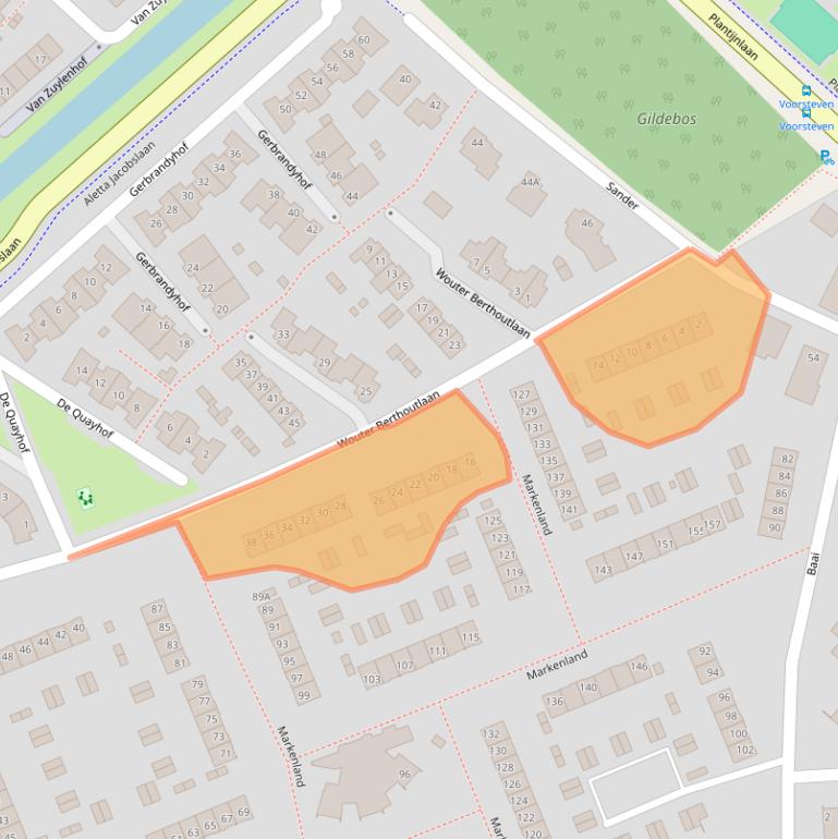 Kaart van postcodegebied 4871AJ.