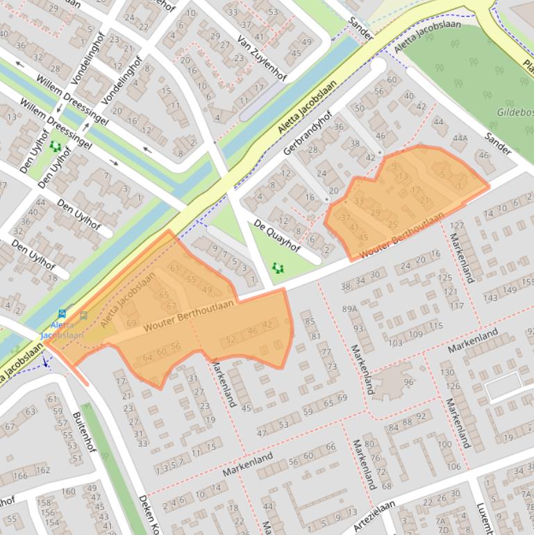 Kaart van postcodegebied 4871AK.
