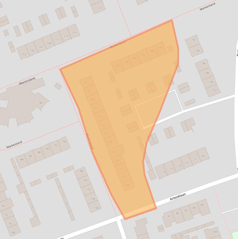 Kaart van postcodegebied 4871AW.