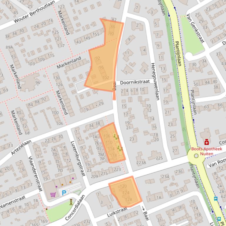 Kaart van postcodegebied 4871BD.