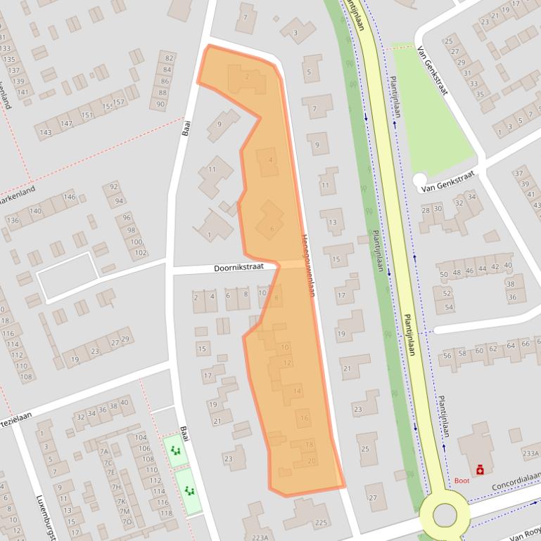 Kaart van postcodegebied 4871BJ.