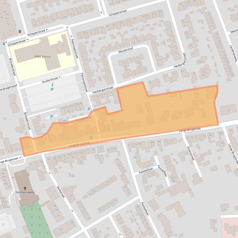 Kaart van postcodegebied 4871CM.