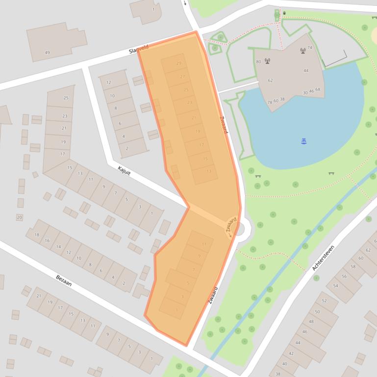 Kaart van postcodegebied 4871DL.