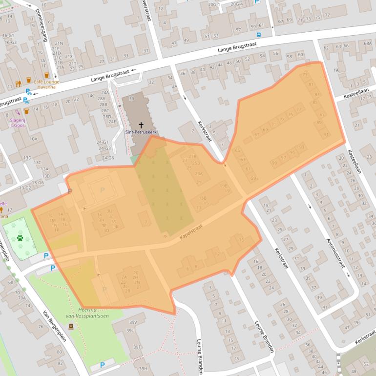 Kaart van postcodegebied 4871EC.