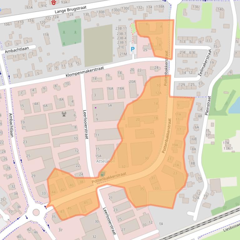 Kaart van postcodegebied 4871EP.