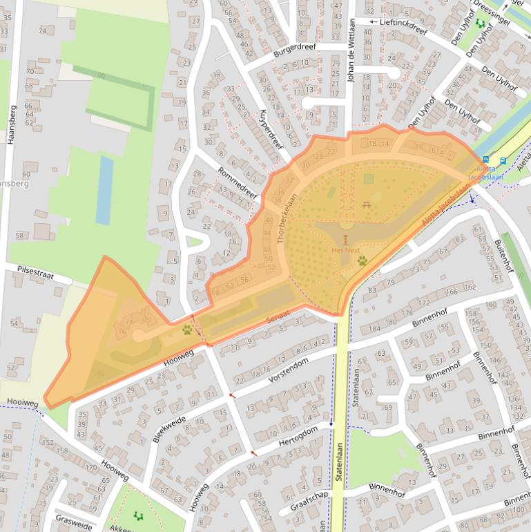 Kaart van postcodegebied 4871GA.