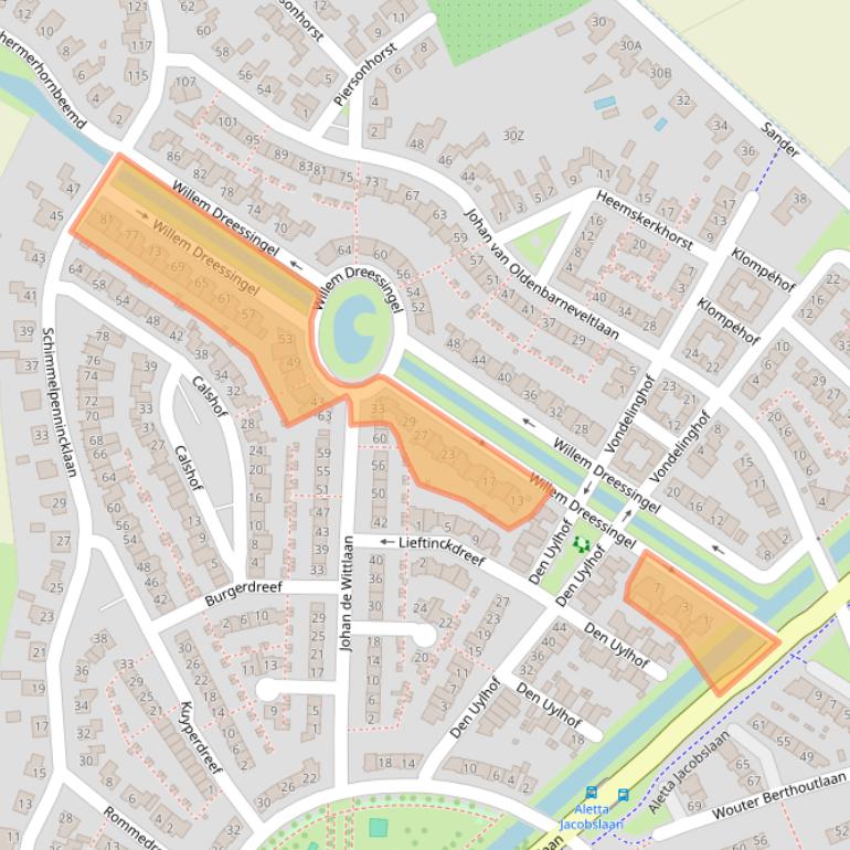 Kaart van postcodegebied 4871GW.