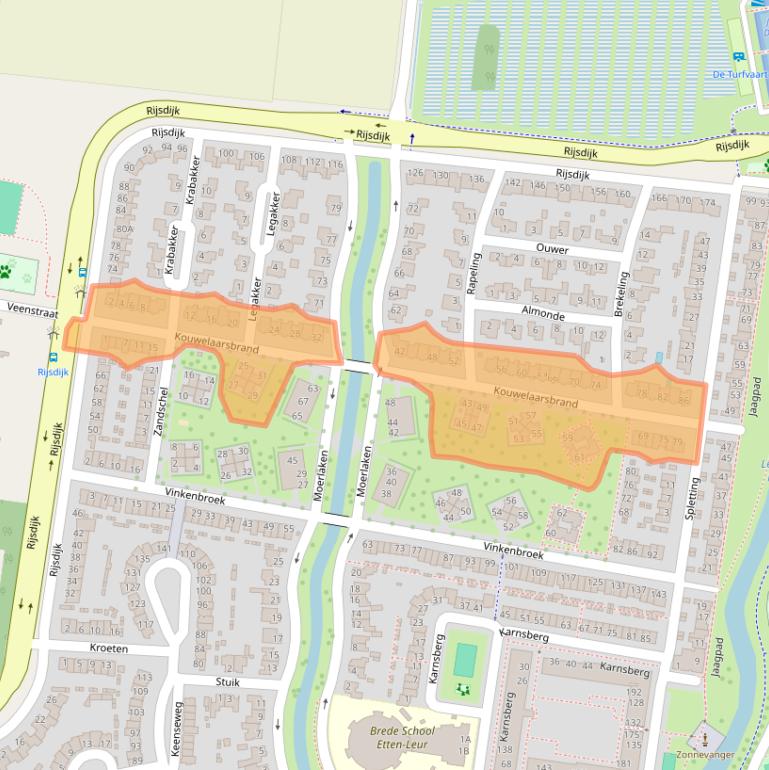 Kaart van postcodegebied 4871JG.