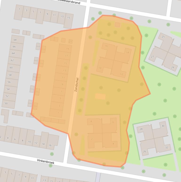 Kaart van postcodegebied 4871JS.