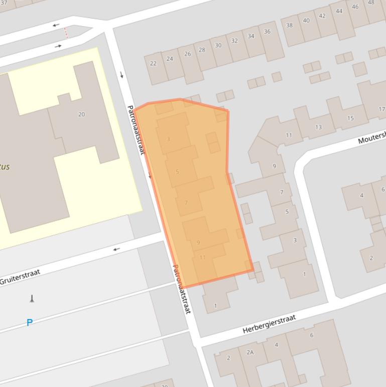 Kaart van postcodegebied 4871KN.