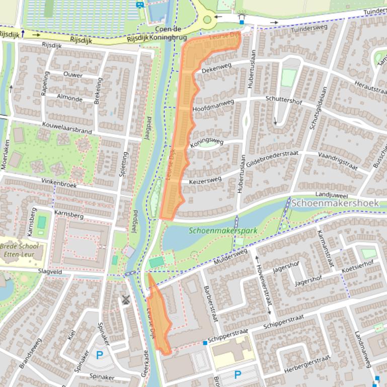 Kaart van postcodegebied 4871LA.
