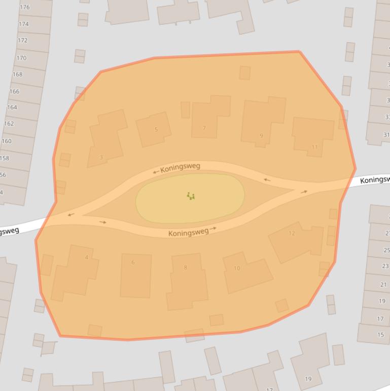 Kaart van postcodegebied 4871LC.