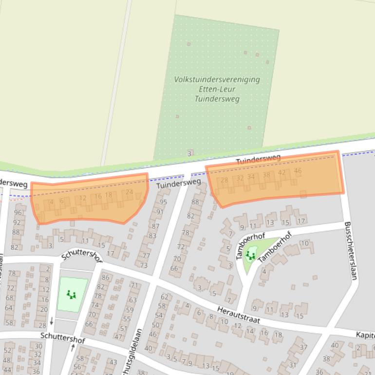 Kaart van postcodegebied 4871LH.