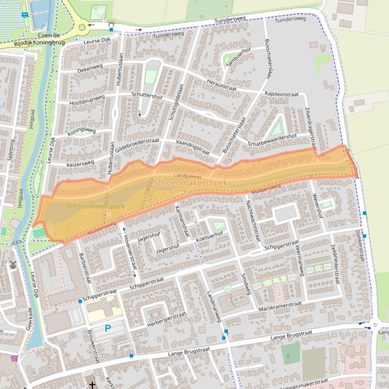 Kaart van postcodegebied 4871LJ.