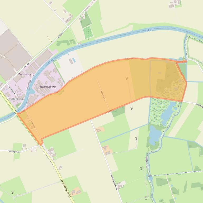 Kaart van postcodegebied 4871NL.