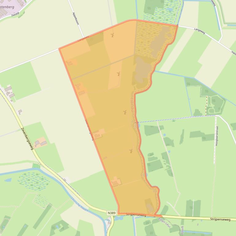 Kaart van postcodegebied 4871NN.