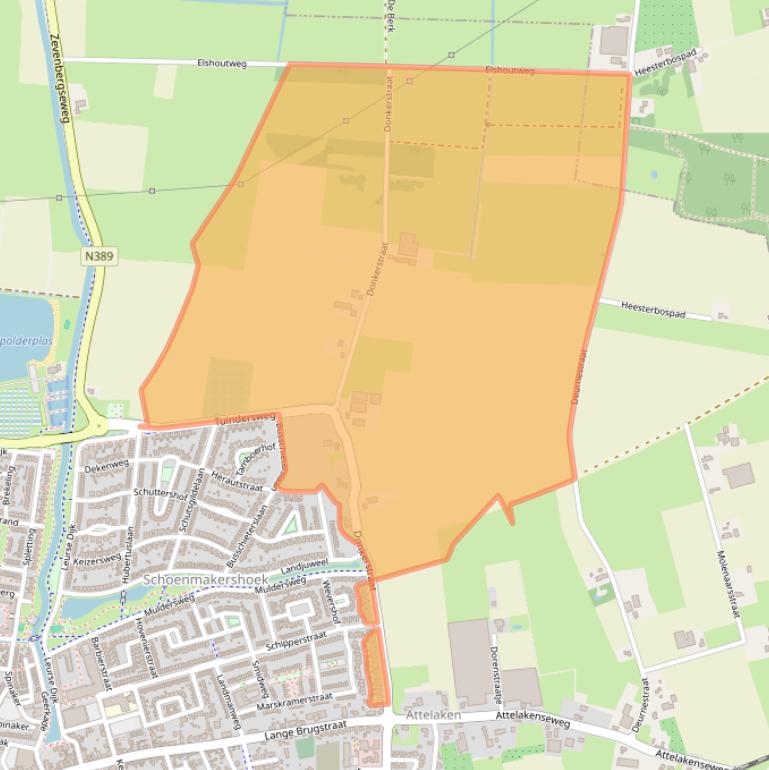 Kaart van postcodegebied 4871NP.