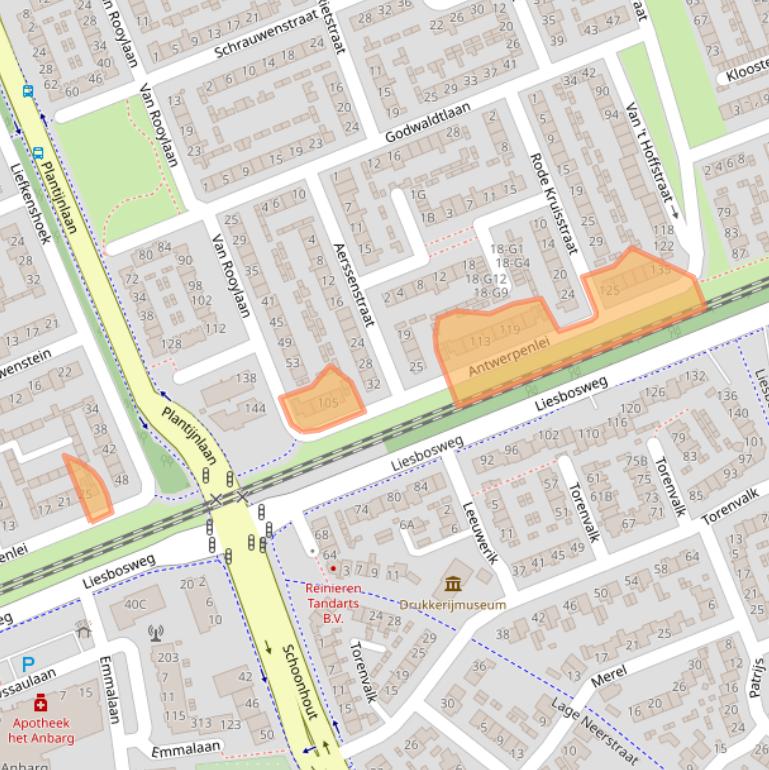 Kaart van postcodegebied 4871SC.