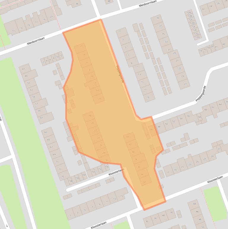 Kaart van postcodegebied 4871TE.