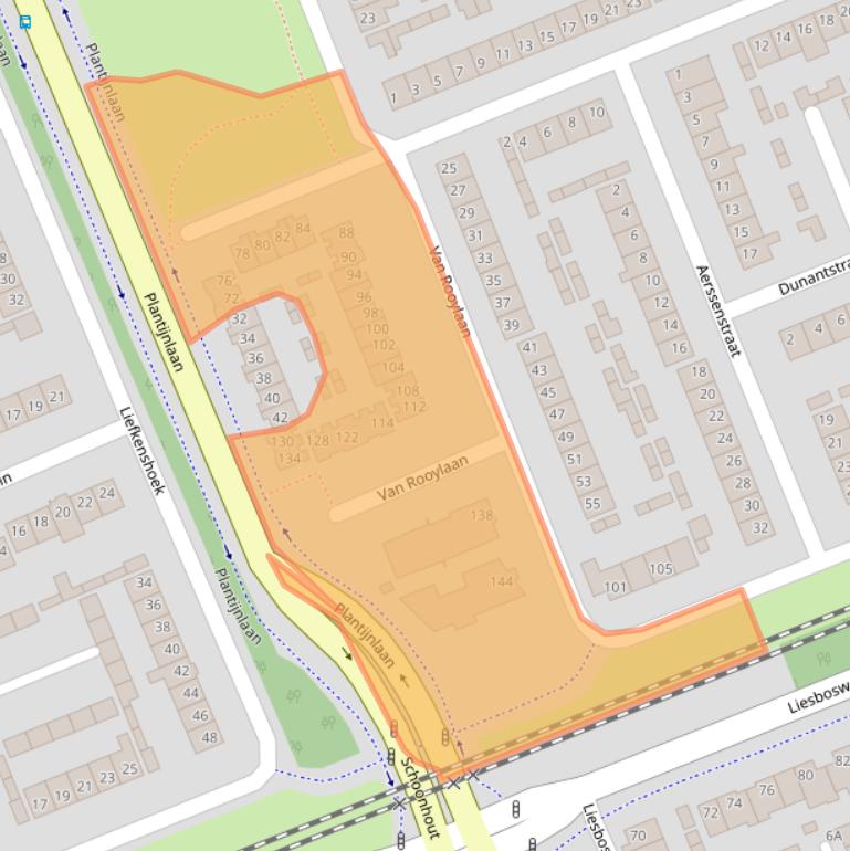 Kaart van postcodegebied 4871TZ.