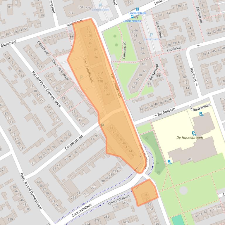 Kaart van postcodegebied 4871WD.