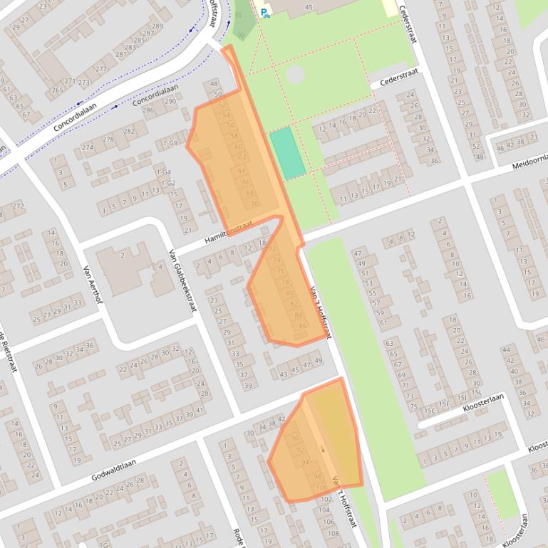 Kaart van postcodegebied 4871WE.