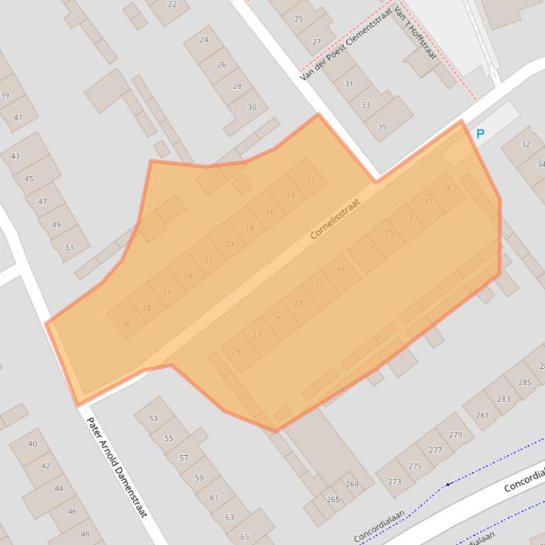 Kaart van postcodegebied 4871XM.