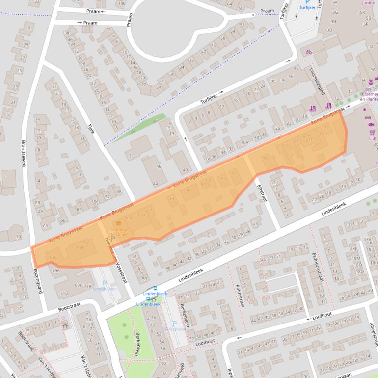 Kaart van postcodegebied 4871XP.