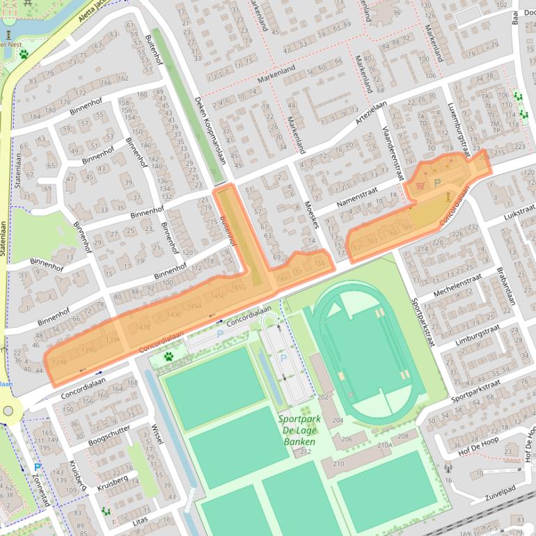 Kaart van postcodegebied 4871ZA.