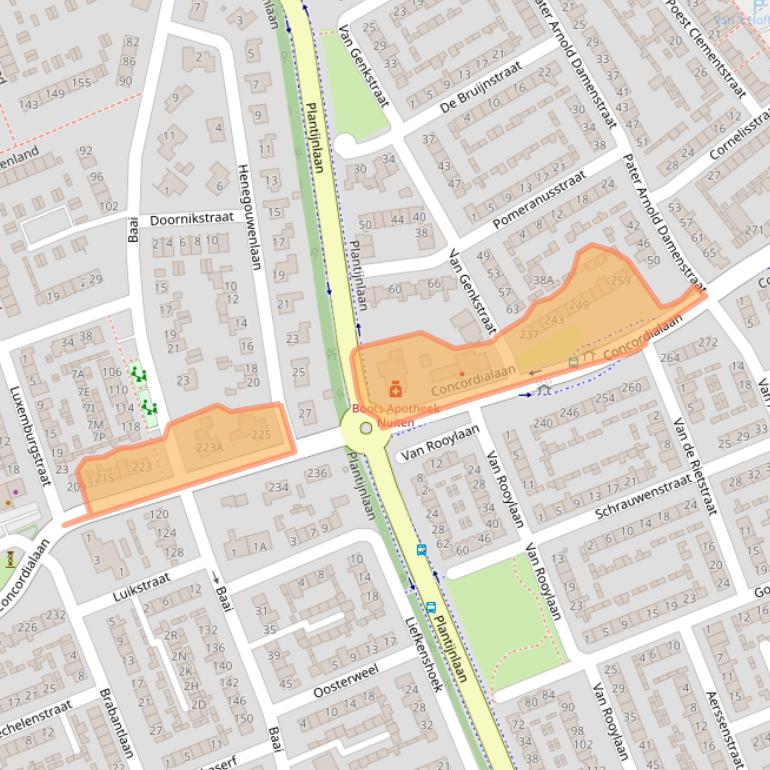 Kaart van postcodegebied 4871ZB.