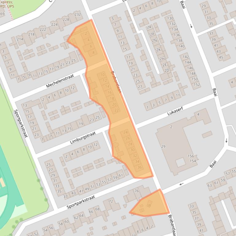 Kaart van postcodegebied 4871ZR.