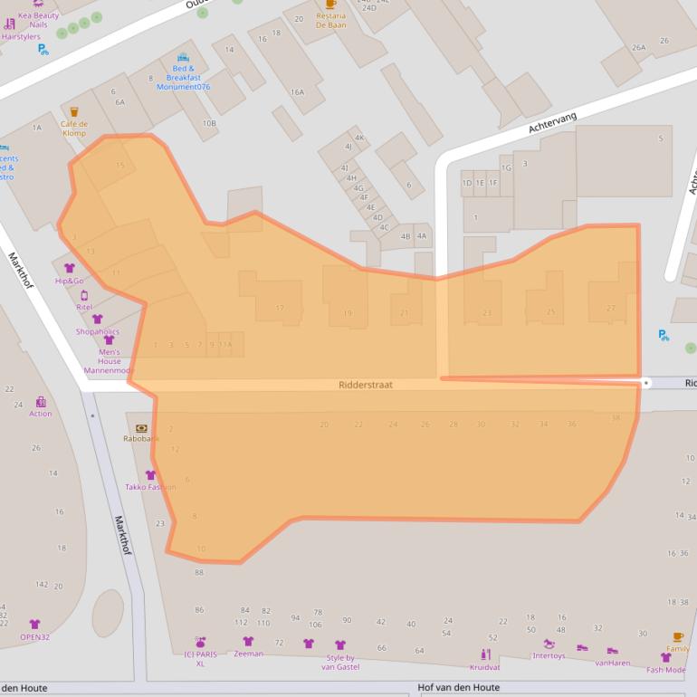 Kaart van postcodegebied 4872AA.
