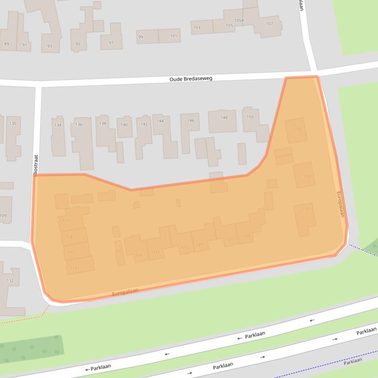 Kaart van postcodegebied 4872AL.