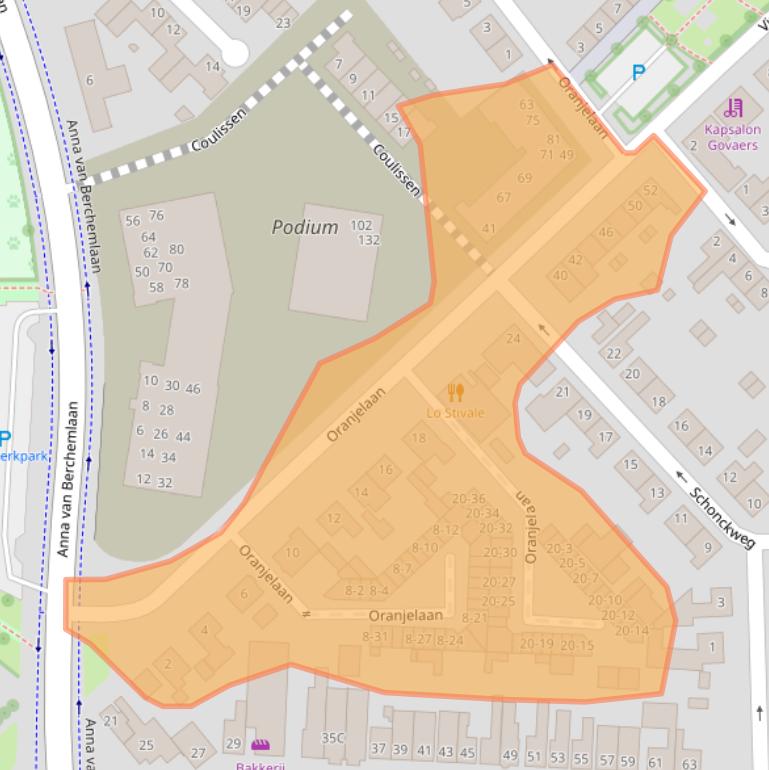 Kaart van postcodegebied 4872AZ.
